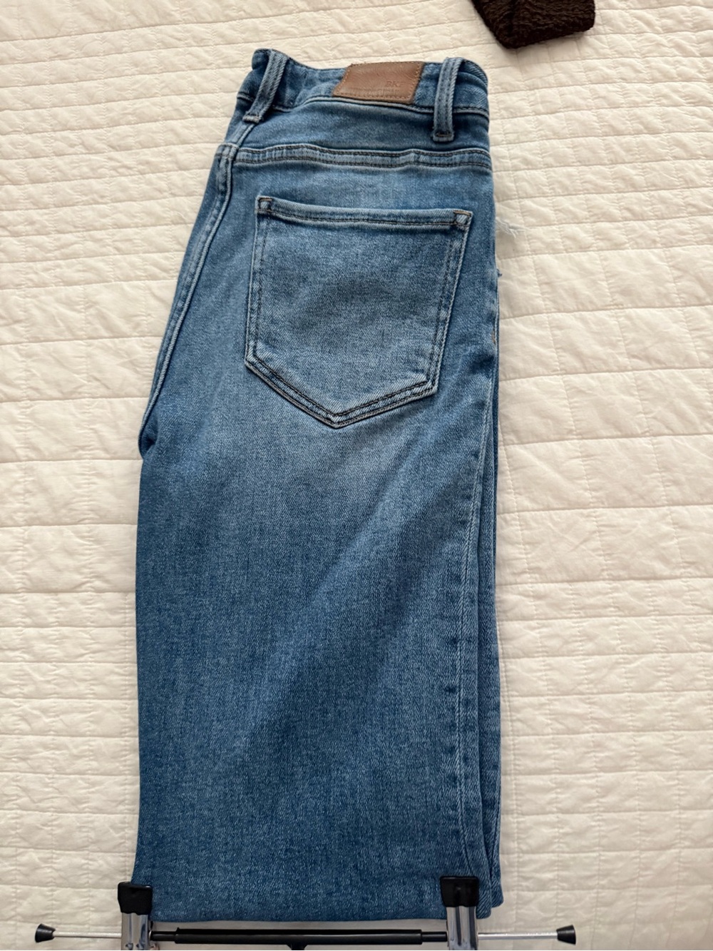 BKE Women's Straight Leg Jeans in Medium Blue Denim